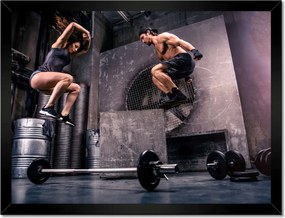 Poszterek keretben 40x30 Oldalugrás az edzőteremben Teljesítmény