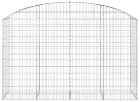 vidaXL íves horganyzott vas gabion kosár 200x50x120/140 cm