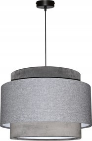 Mennyezeti Függő Lámpa Túlnyúló Csillár Lámpabúra 45/30 cm E27 Szürke Avola