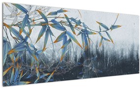 Kép - bambusz a falon (120x50 cm)