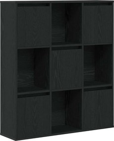 vidaXL Könyvespolc fekete tölgy 89x24x101,5 cm Gépesített fa