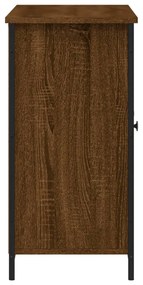 barna tölgy színű szerelt fa tálalószekrény 100 x 35 x 70 cm
