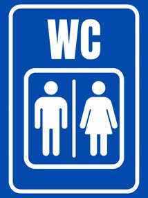 Fém poszter irodai WC-hez 30x40