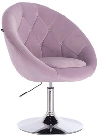 HR8516CN Halványlila modern velúr szék