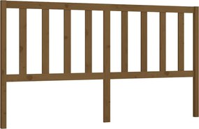 vidaXL mézbarna tömör fenyőfa ágyfejtámla 206 x 4 x 100 cm