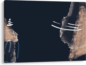 Kép - Sötétkék absztrakció (70x50 cm)