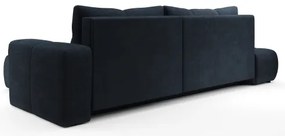 ALMADA jobb oldali, ágyazható L alakú kárpitozott sarokülőgarnitúra tárolóval, kék