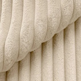 Krémszínű kordbársony sarokkanapé (bal oldali-U alakú) Justin – Ropez