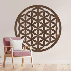 Elegáns, faragott fa mandala falra - FLORUM