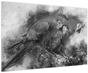 Kép - Akvarell papagájok (90x60 cm)
