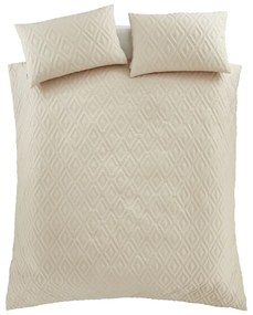 Bézs kétszemélyes-hosszabbított ágyneműhuzat 230x220 cm Jacob Geo – Catherine Lansfield