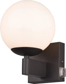 Matt fekete fali lámpa ø 14 cm Kula – Trio