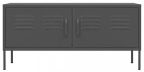 antracitszürke acél TV-szekrény 105 x 35 x 50 cm