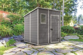 Keter MANOR 6 x 6 Penthouse kerti tároló szürke / fehér, padlóval