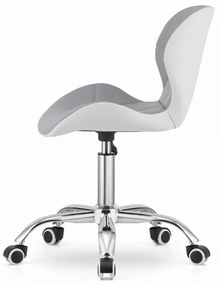 Dolgozószobai szett íróasztal TAYLOR SONOMA 100x50 cm + irodai szék AVOLA ökobőr szürke-fehér