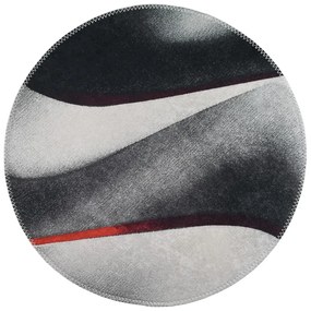 Fekete-fehér mosható kerek szőnyeg ø 120 cm – Vitaus