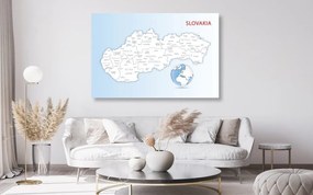 Obraz na korku mapa Slovenskej republiky