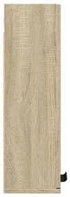sonoma tölgy fali fürdőszobaszekrény 32 x 20 x 67 cm