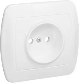 Földelés nélküli aljzat szimpla AG1E/11 Akkord fehér