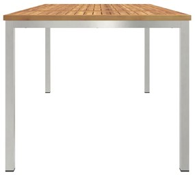 kültéri étkezőasztal 180x90x75 cm tömör akácfából