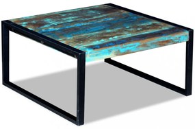 tömör újrahasznosított fa dohányzóasztal 80 x 80 x 40 cm