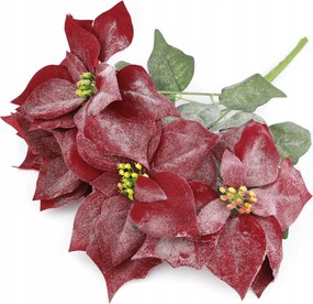 Betlehemi csillag, piros Mikulásvirág csokor, 53 cm