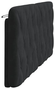 fekete bársony fejtámla párna 180 cm