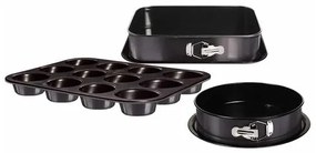 BerlingerHaus 3 részes tortaforma szett muffin sütőformával Metallic Line Carbon Edition  BH/7637