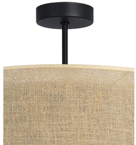 Felületre szerelt csillár SARTA 1xE27/60W/230V fekete/juta