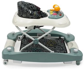 Gyerek bébikomp hintával szilikon kerekek Baby Mix zöld