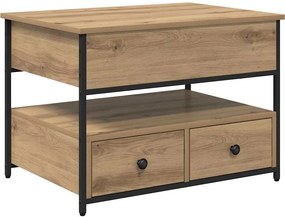vidaXL Dohányzóasztal fiókkal Artisan tölgy 70 x 50 x 54.5 cm Faanyag