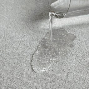 Goldea körgumis nem áteresztő frottír lepedő - világosszürke 90 x 200 cm