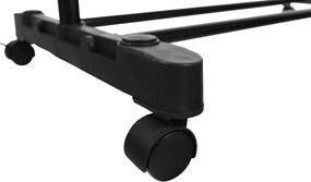 Görgős ruhaálvány, rozsdamentes fém/fekte műanyag, DOLFO NEW