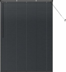 vidaXL Zsalugáter Redőnyök Fekete 175 x 130 cm Alumínium