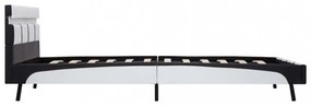 fehér LED-es műbőr ágykeret 120 x 200 cm