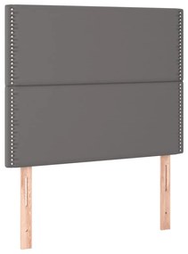 szürke műbőr LED-es fejtámla 80x5x118/128 cm