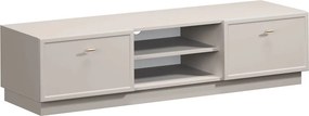 Lorini fiókos TV szekrény 150 cm - kasmír / arany T-bar fogantyúk
