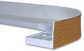 Mennyezeti sínes karnis dekor előlap világos tölgy 45 mm