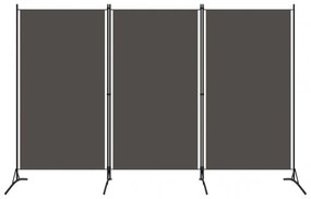 Antracitszürke 3 paneles paraván 260 x 180 cm