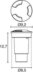 Novolux BELGRADO-9 557C-G21X1A-02 Kerti lámpa 1x3,5W/GU10 400LM IP67