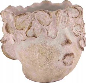 Szürke cement kaspó M-es