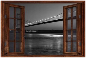 Poszterek 120x80 Éjszakai kép a hídról
