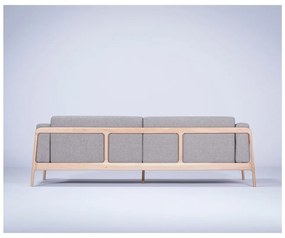 Fawn Plus szürke kanapé tölgyfából, 240 cm - Gazzda