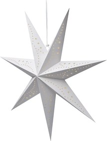 Karácsonyi papír csillag hétszögű STARION 60 cm, fehér