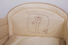 3 részes babaágynemű szett - Bézs pöttyös - Zoé zsiráf