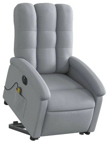 vidaXL világosszürke szövet dönthető elektromos álló masszázsfotel