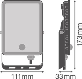 Ledvance - LED Kültéri reflektor érzékelővel FLOODLIGHT LED/20W/230V 6500K IP65