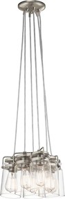 Kichler klasszikus modern vintage függeszték brinley nikkel elskl-brinley6-ni