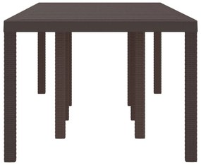 Kerti Asztal Barna 250x100x73 cm Műrattan