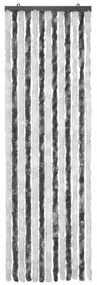 szürke és fehér zsenília rovarfüggöny 56 x 185 cm